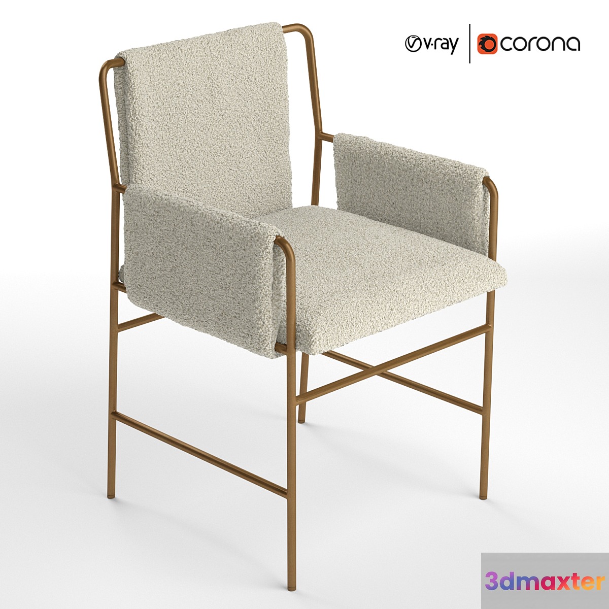 Chahan Fur Dining Chair 3D Max