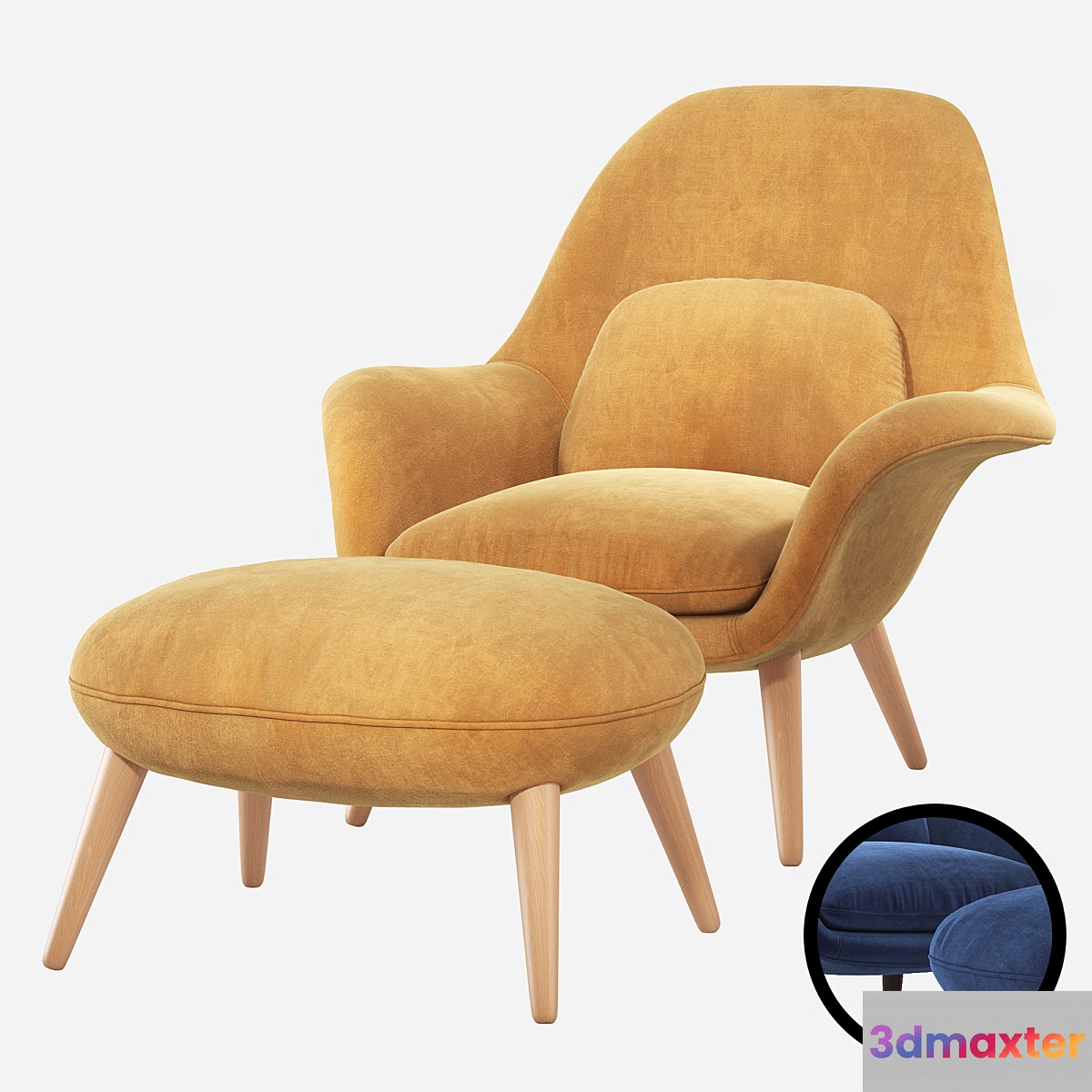 Fredericia Swoon Lounge Armchair 3D Max