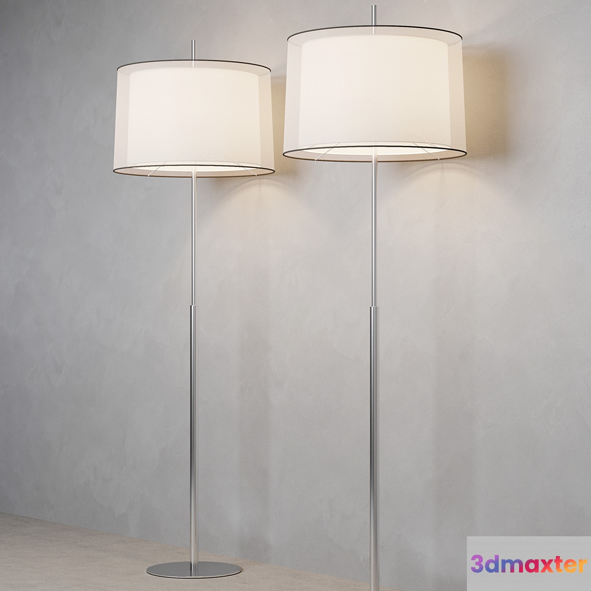 Faro SABA Matt nickel floor lamp - No.3