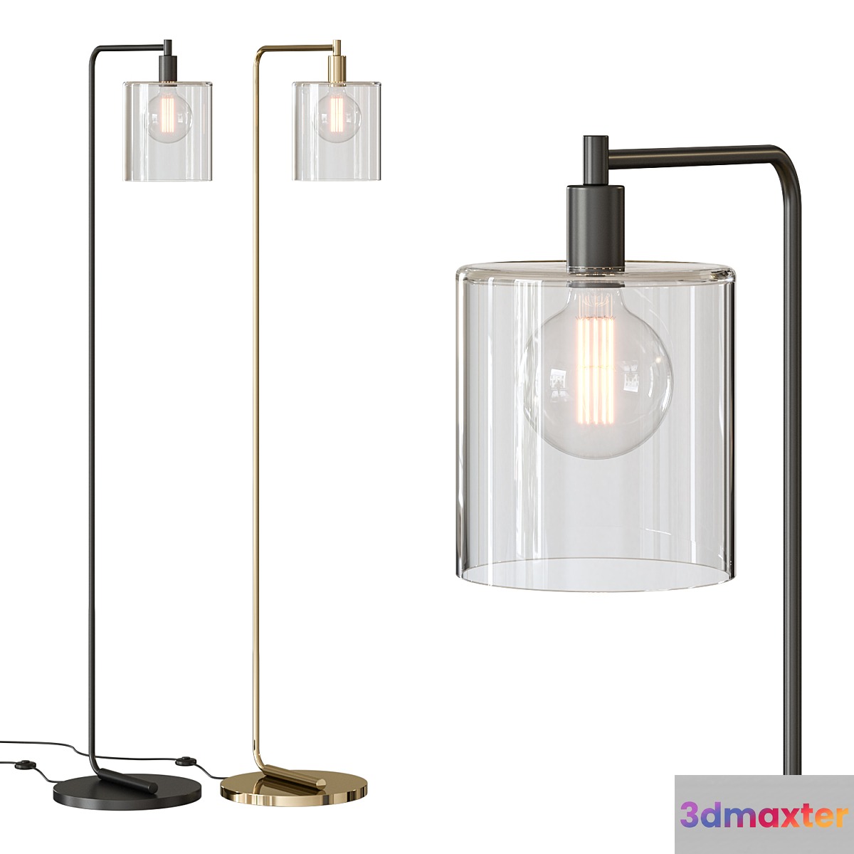 West elm lens floor lamp 3D Max