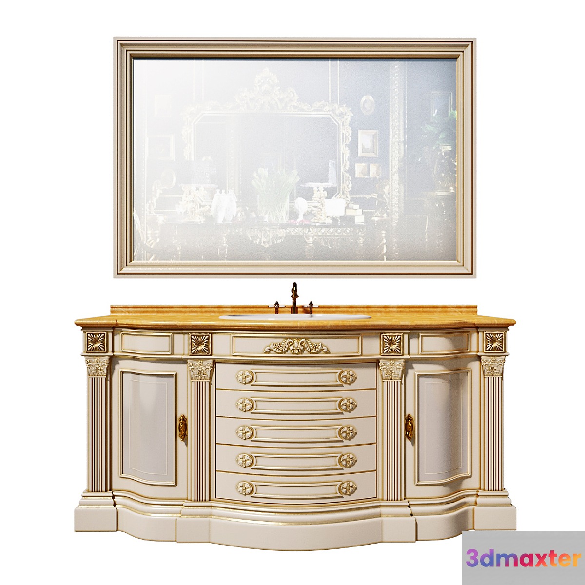 Classical furniture for a bathroom 3D Max