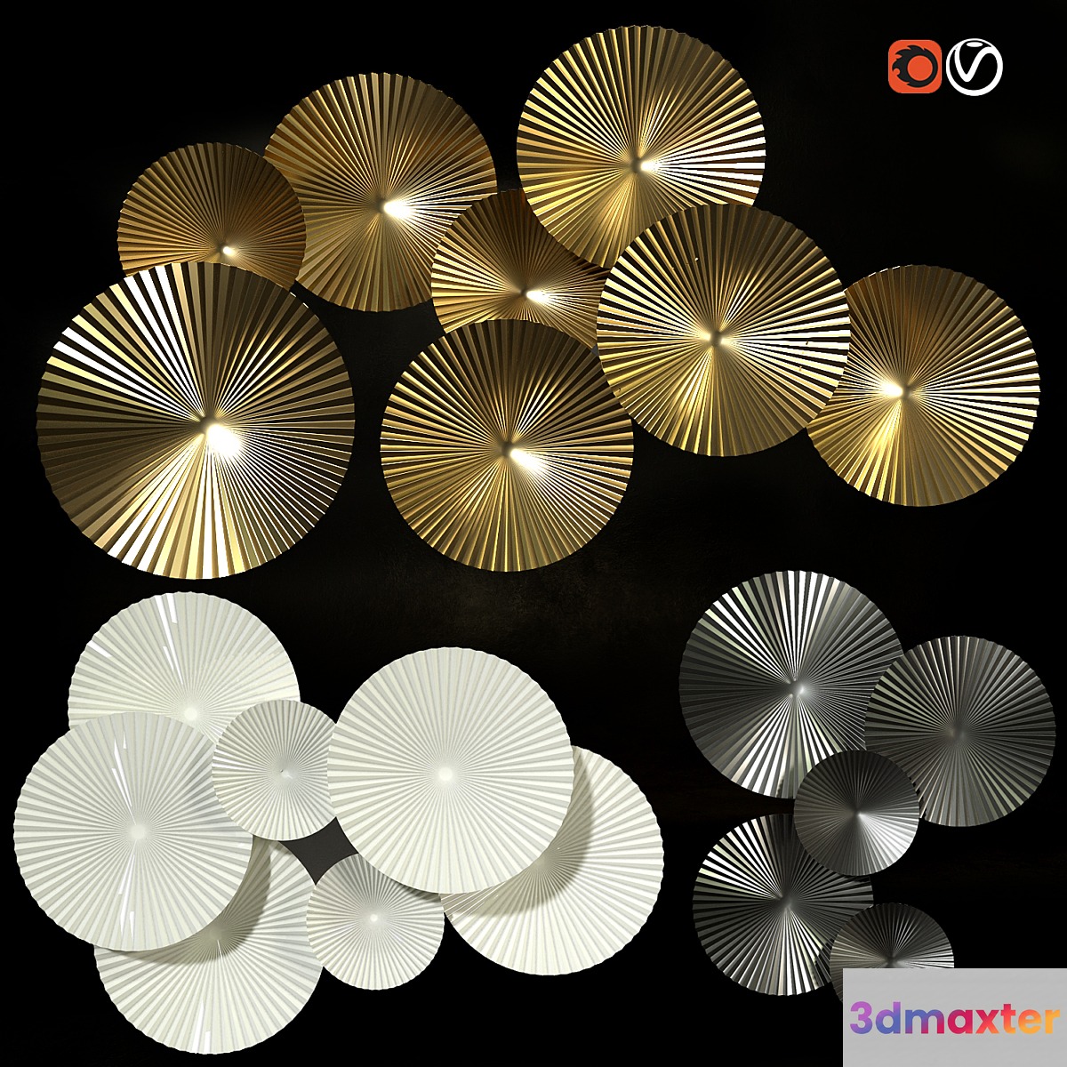 Decorative wall panel - No.6 3D Max