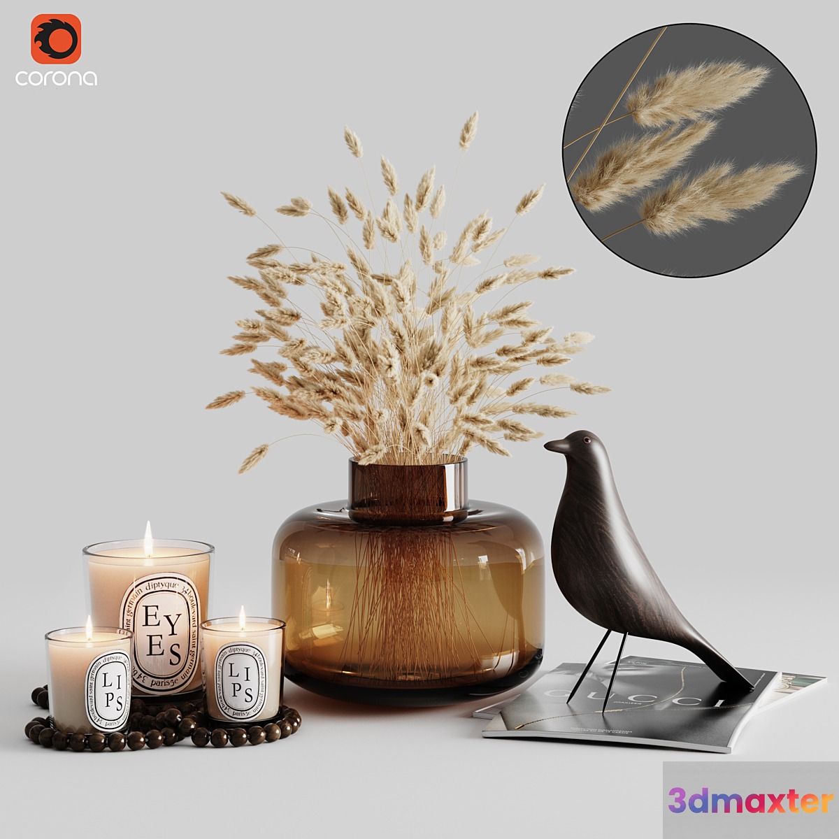 Decorative set with pampas 01 - No.2