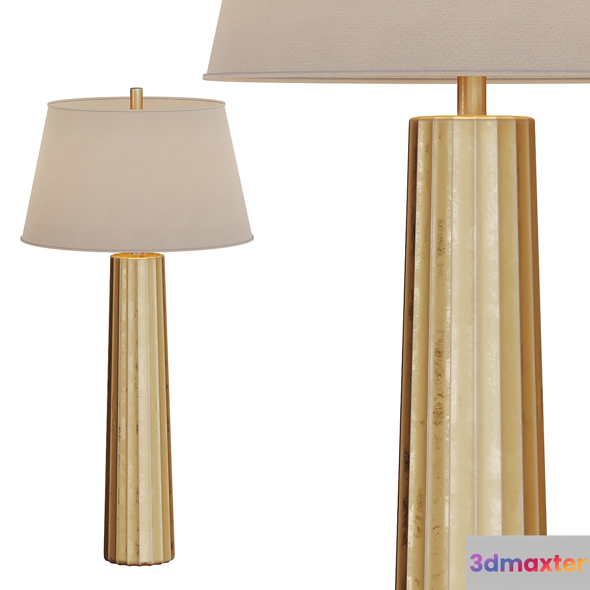 Fluted Spire Large Table Lamp