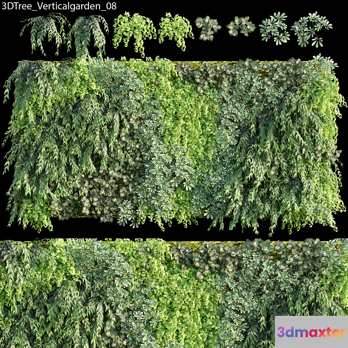 Verticalgarden - Green wall 08 - No.2 3D Max