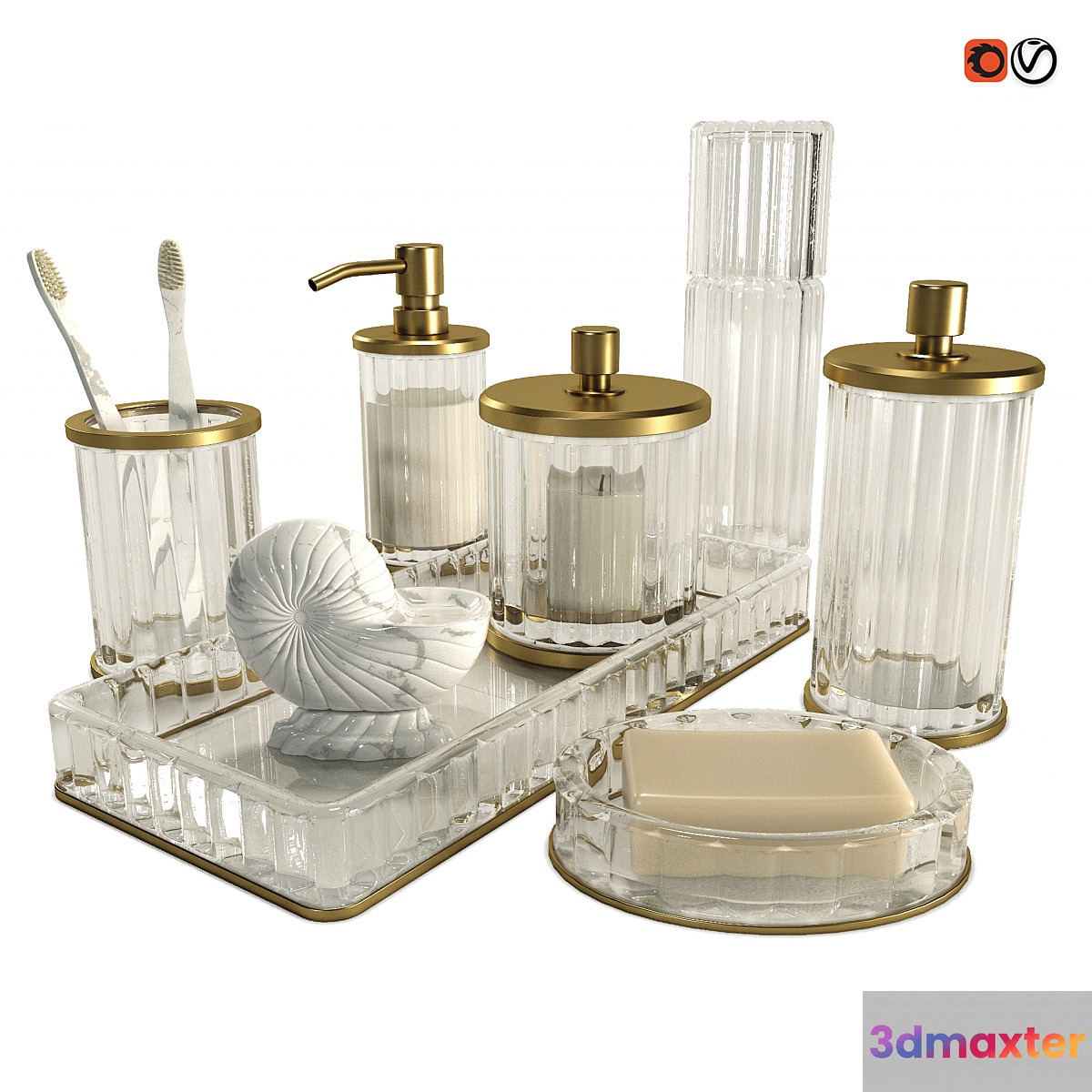 Decorative set 3D Max