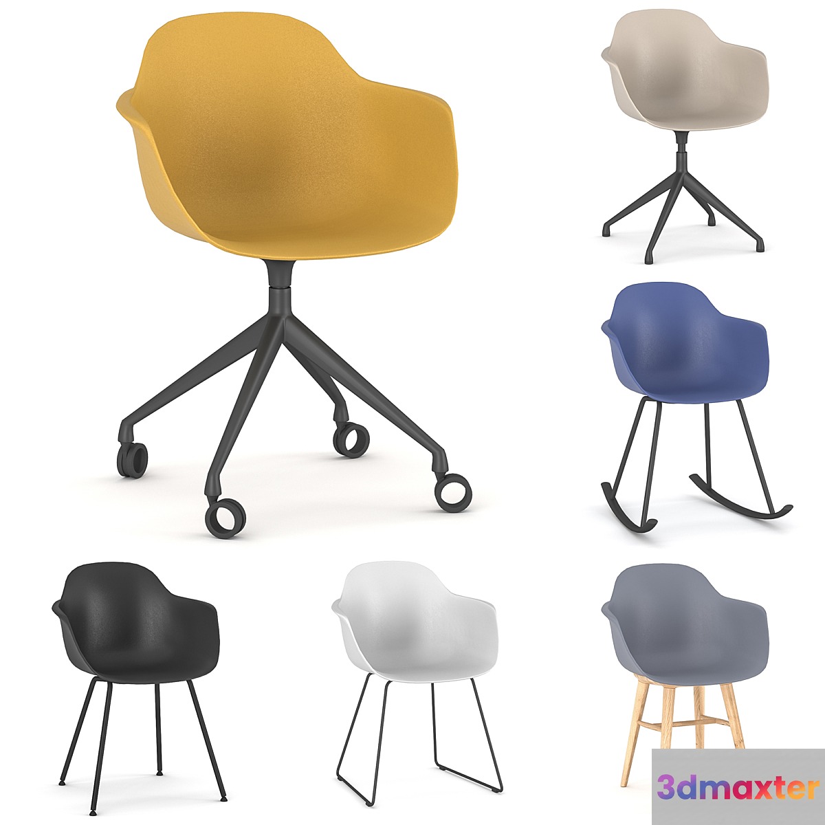 Infinity Sicla chair on all frames 3D Max