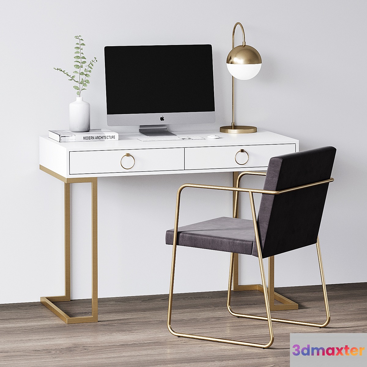 CB2 & Nathan James Office Furniture set 3D Max