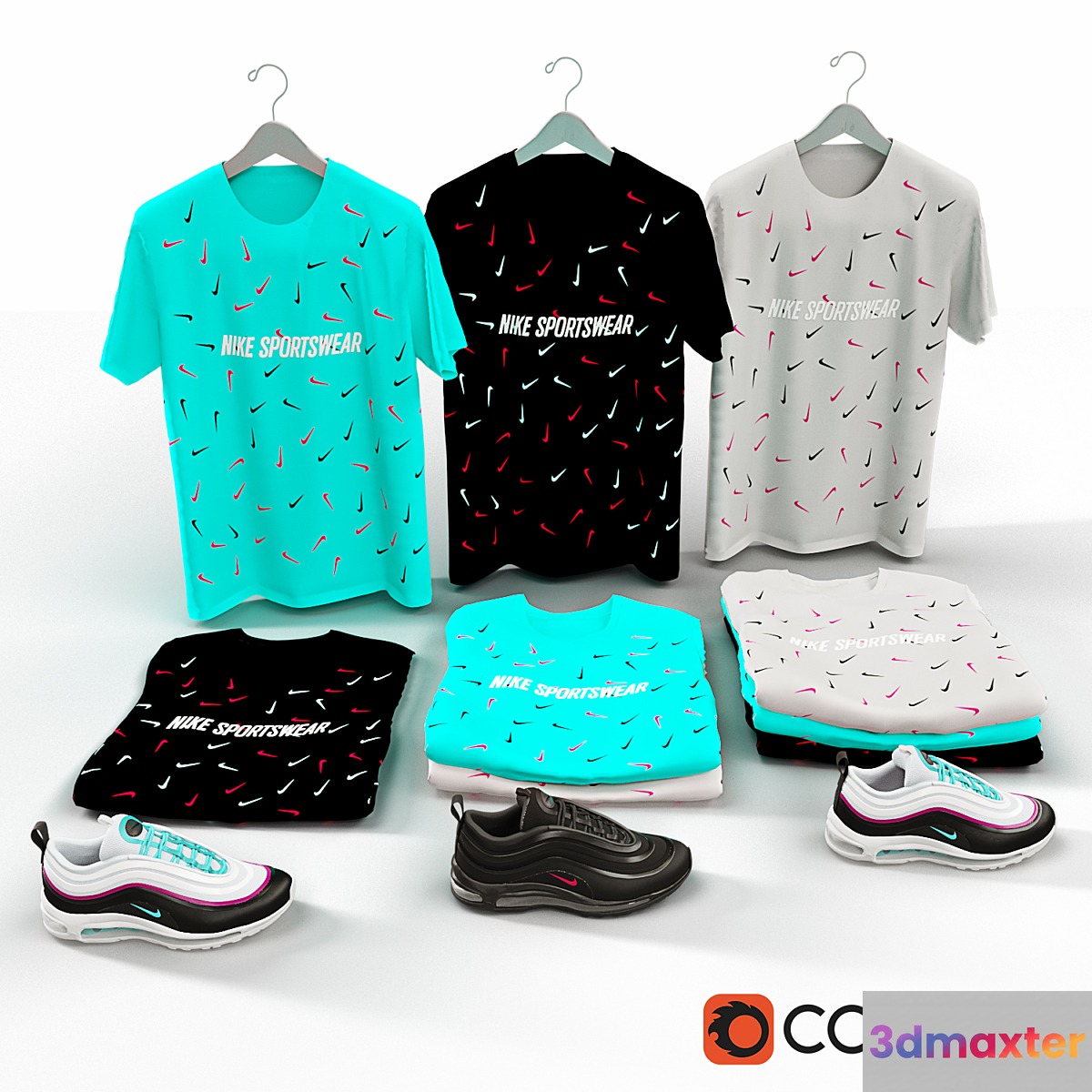 Nike Airmax set 3D Max