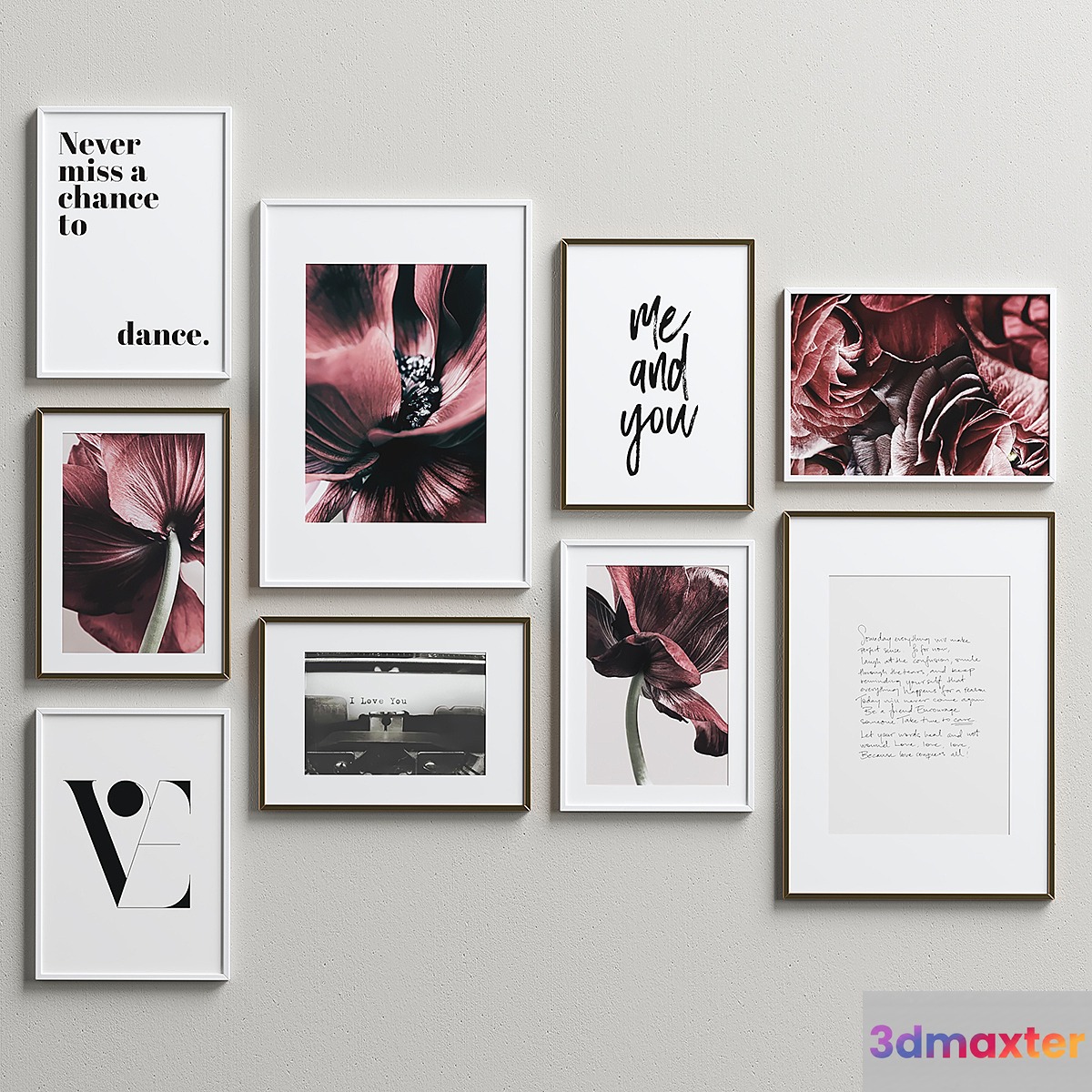 Interior Picture Frames Set-5 3D Max