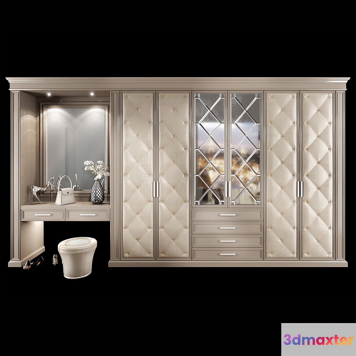 Wardrobe hallway composition set 04 3D Max