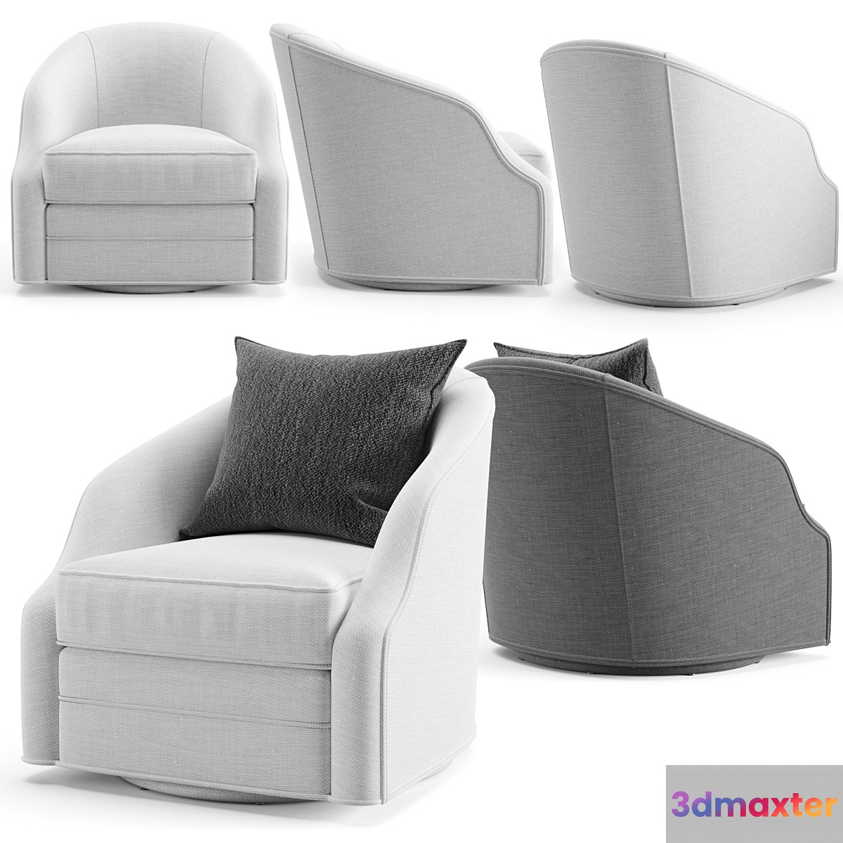 Eichholtz Swivel Chair Gustav 3D Max