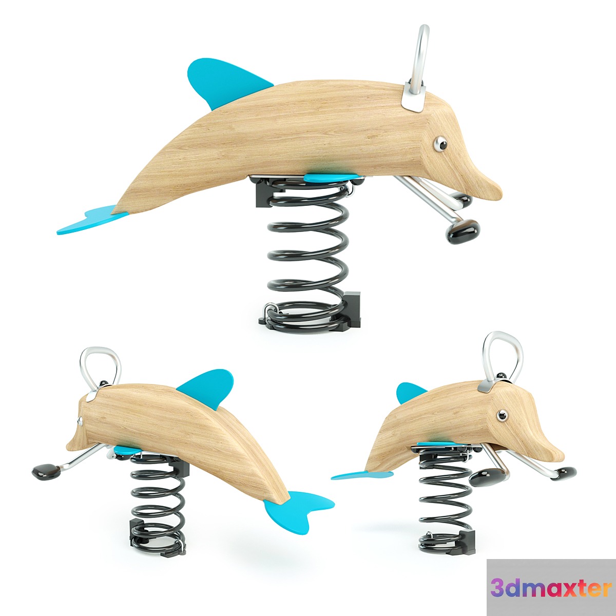 Spring Rocking Dolphin Kompan 3D Max