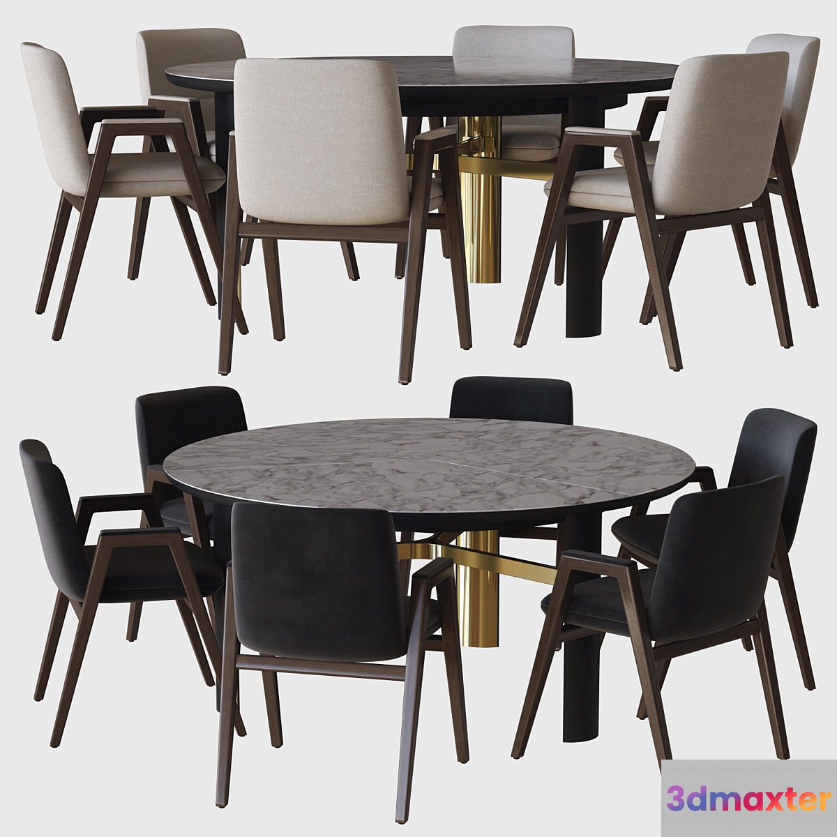 dan table and lance chair minotti