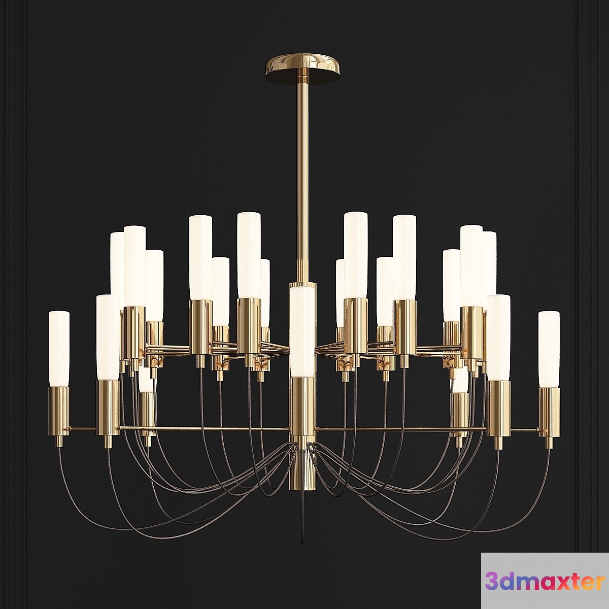 Golden Iron Led Chandelier