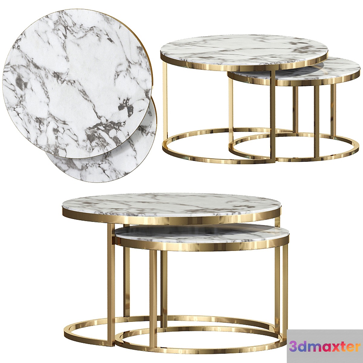Mars Nesting Coffee Table Set 02