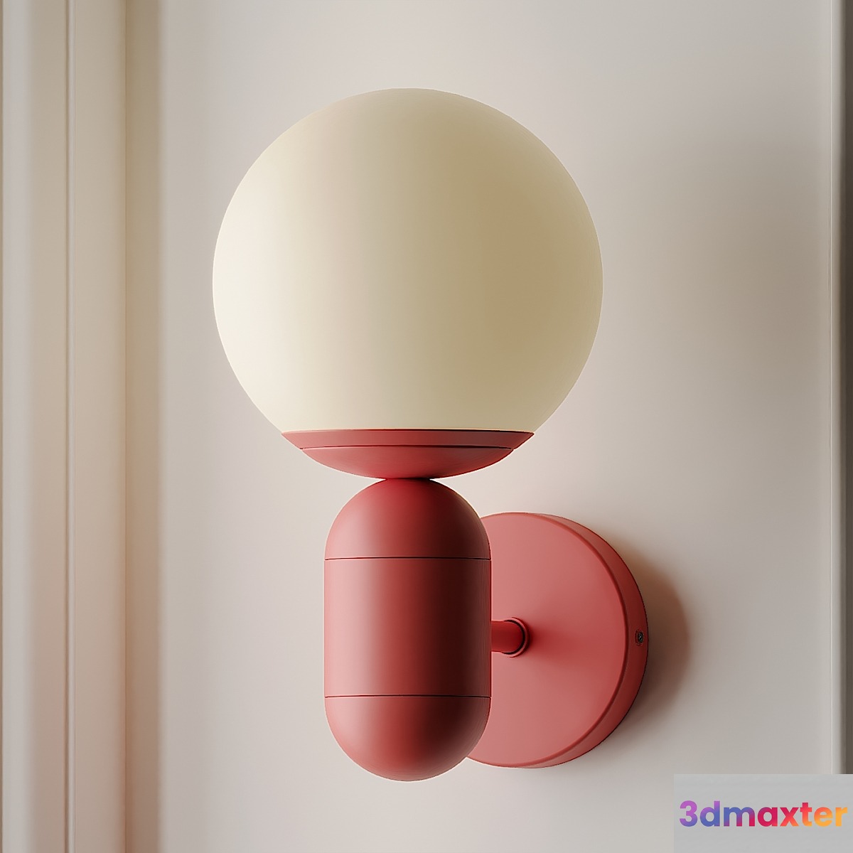 Orb Shade Child Bedroom Wall Light Blue 3D Max