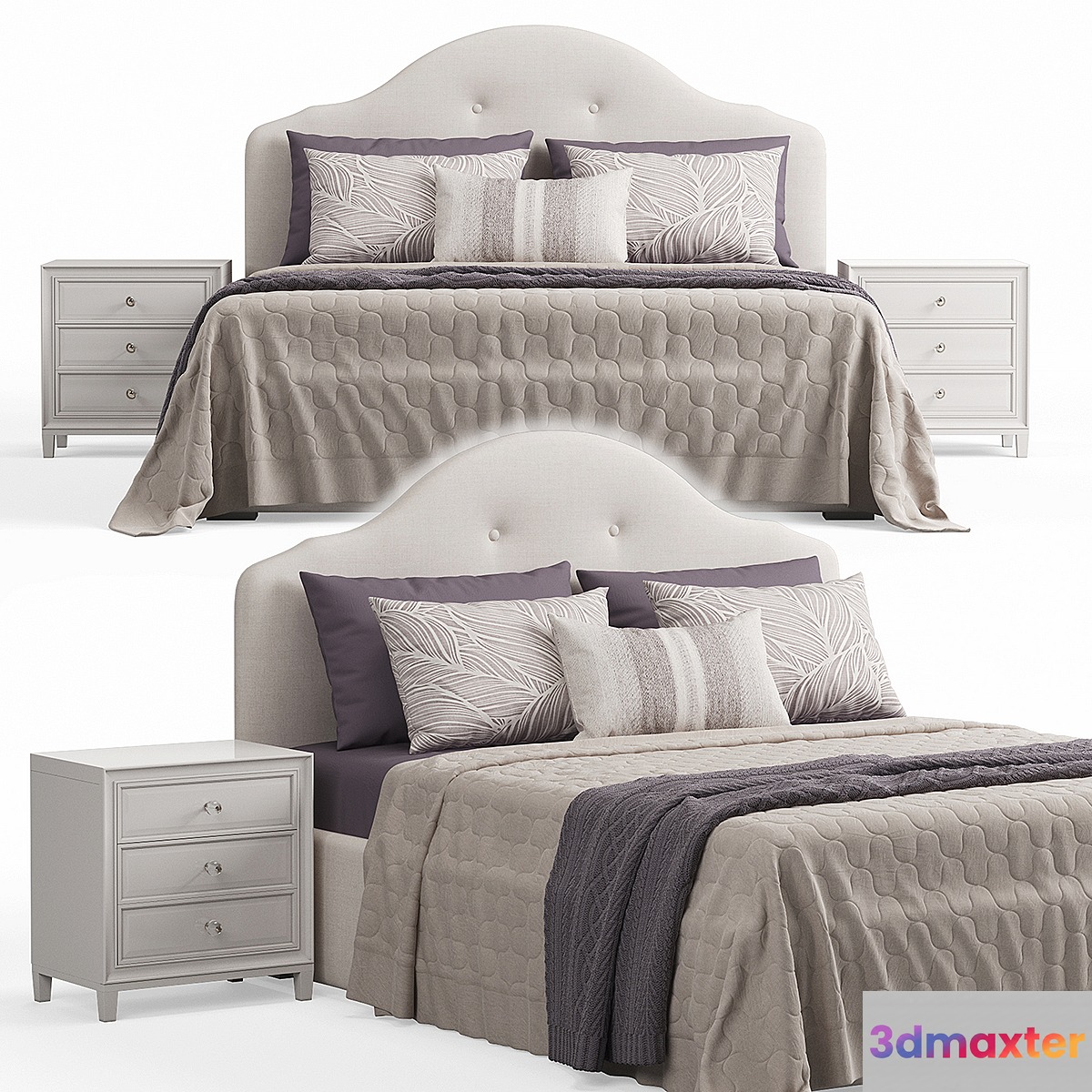 Kaussner Upholstered Bed with Encore Headboard