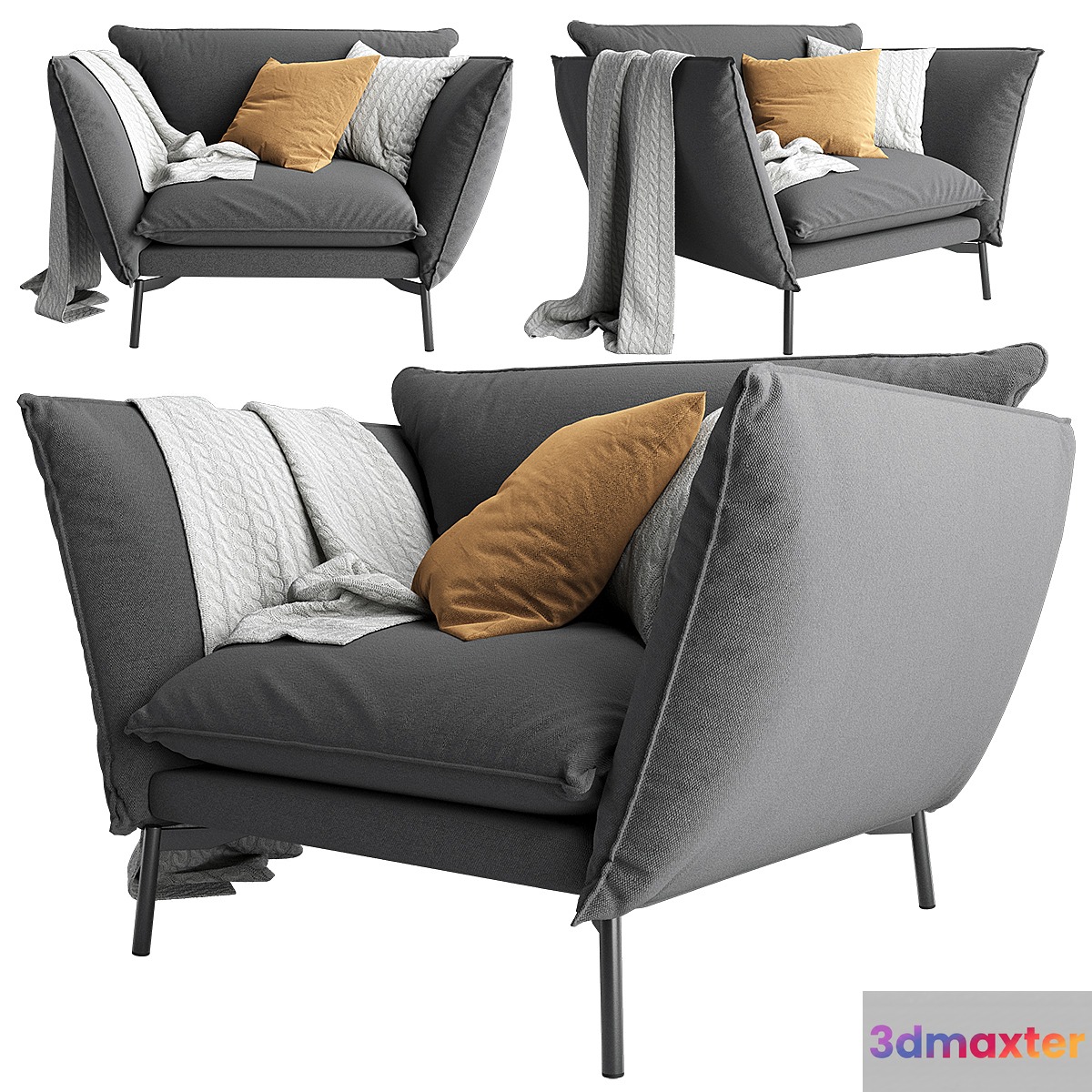 Hugo Armchair 3D Max