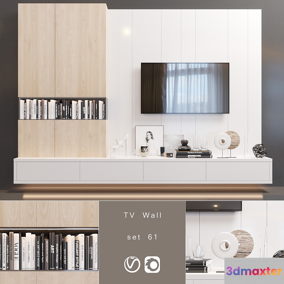TV Wall | set 61 3D Max