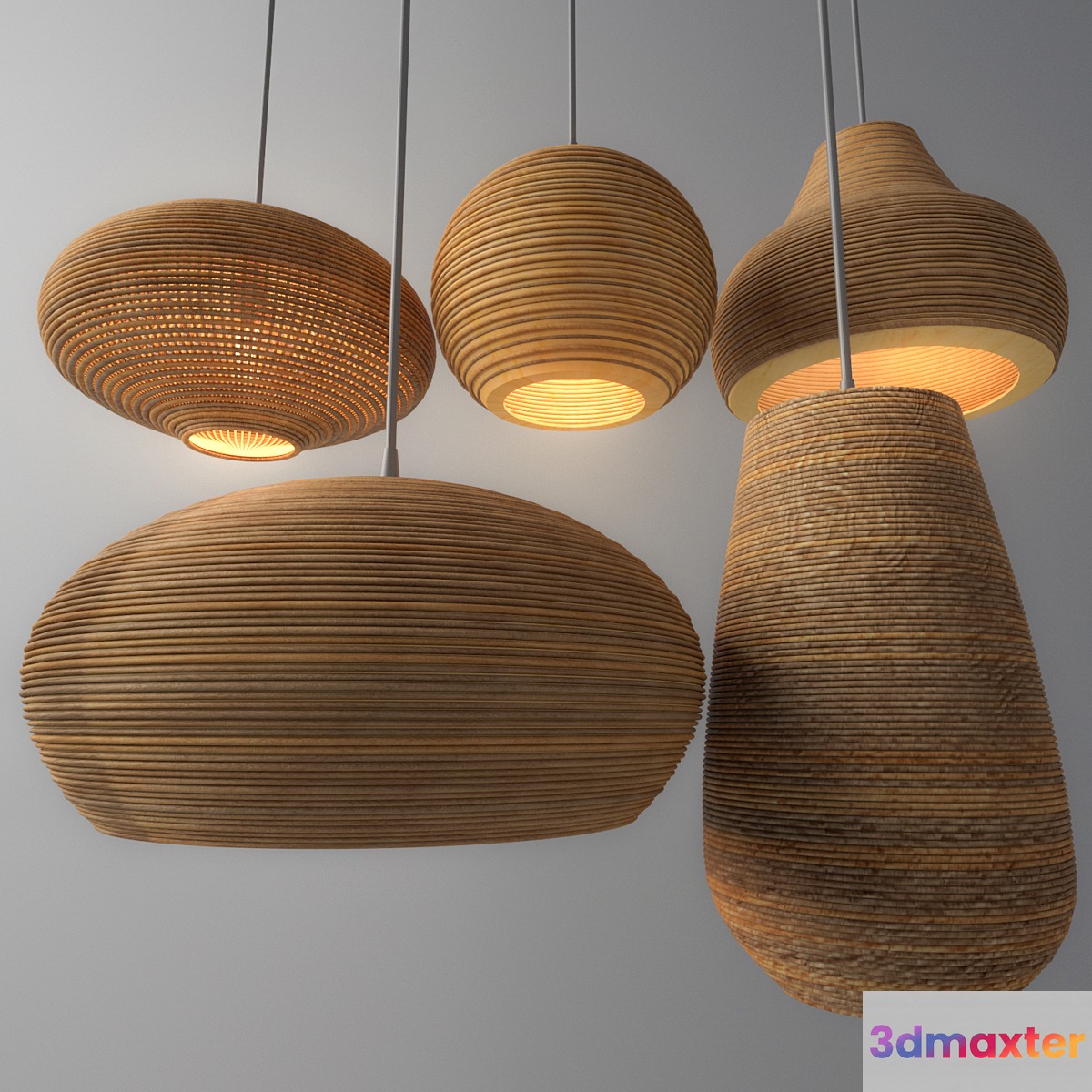 Paper lighting set 3D Max