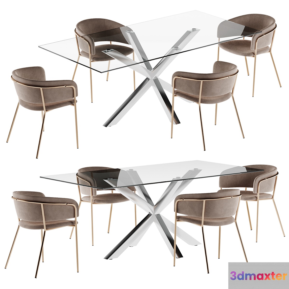 La forma table Arya & Konnie chair dining set 2 - No.4