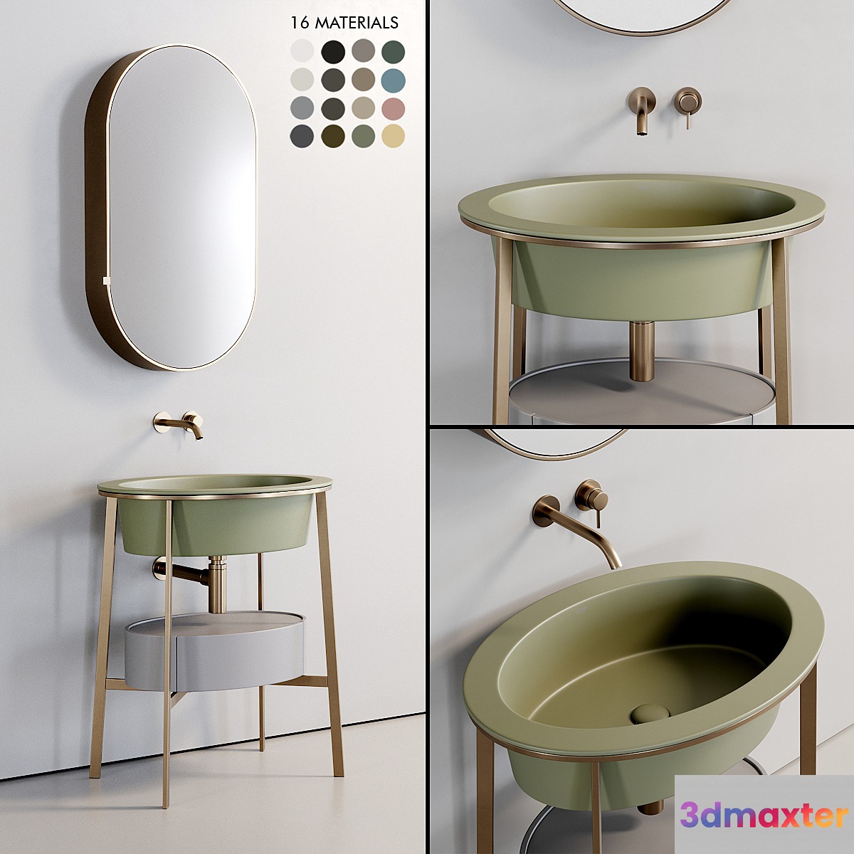 Ceramica Cielo Catino Ovale Washbasin 3D Max