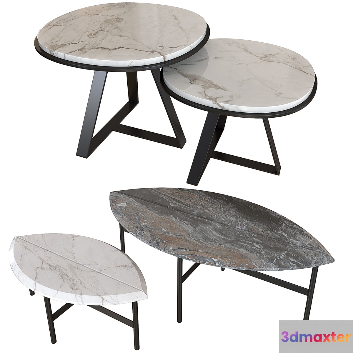 Set coffee table 003. BOOK ONE & TWO. Meridiani JUDD