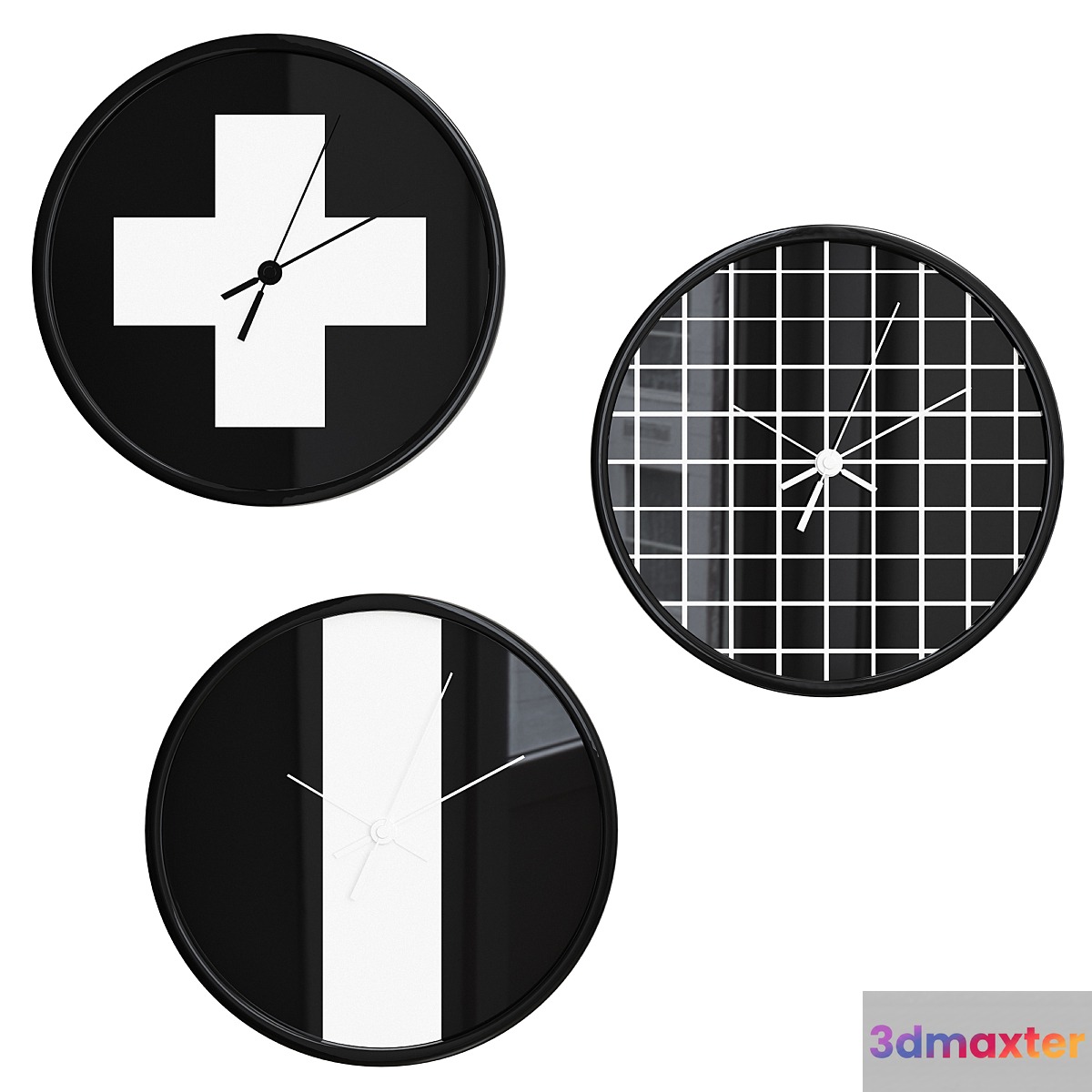 Black and white wall clock