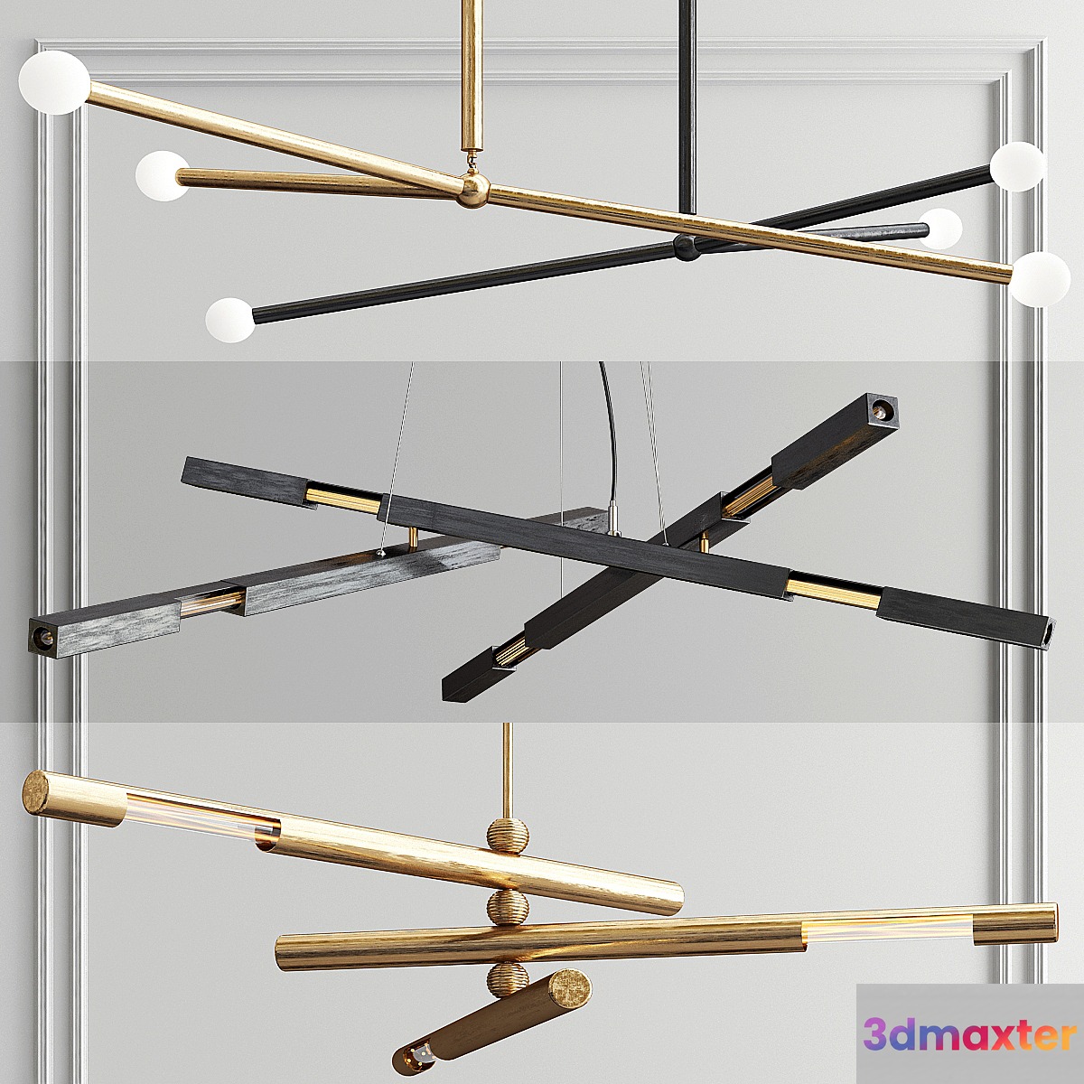 Brass System Chandelier - 3 type - No.3