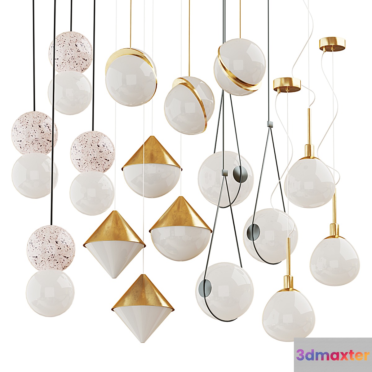 Seth chandelier Lee Broom; Guilherme Wentz; Lampatron; Maytoni two 3D Max
