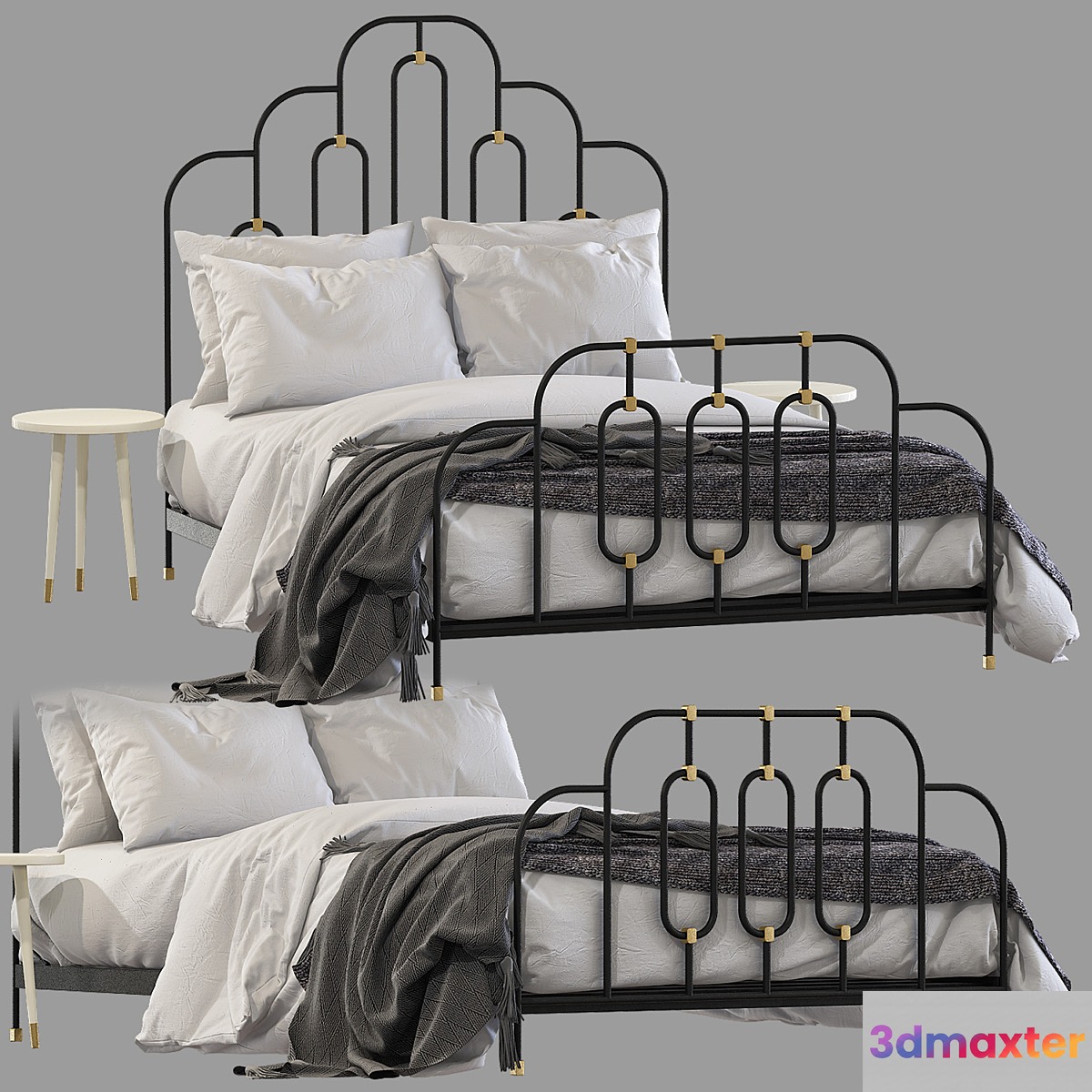 Bed Anthropologie art deco bed