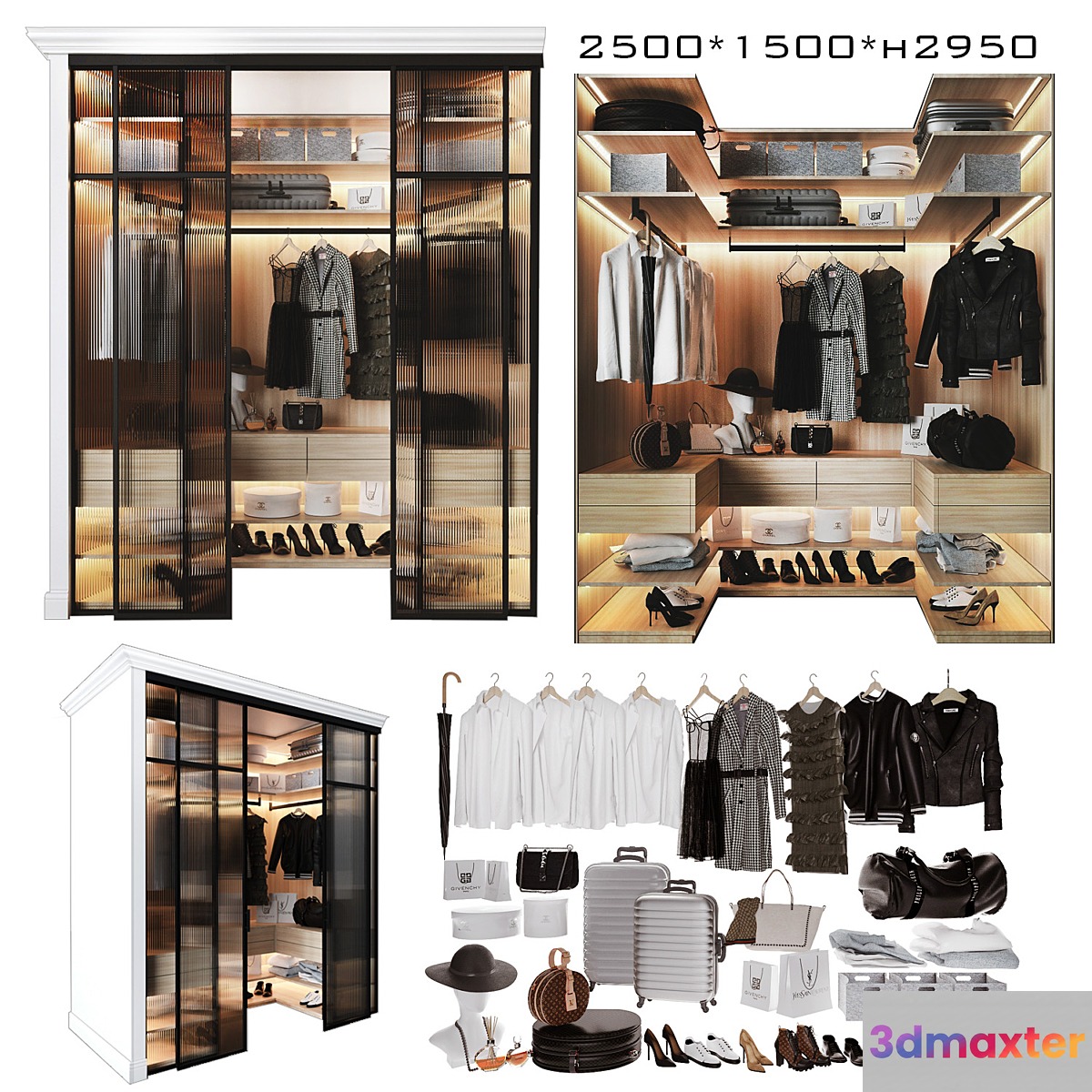 Wardrobe unit in the bedroom