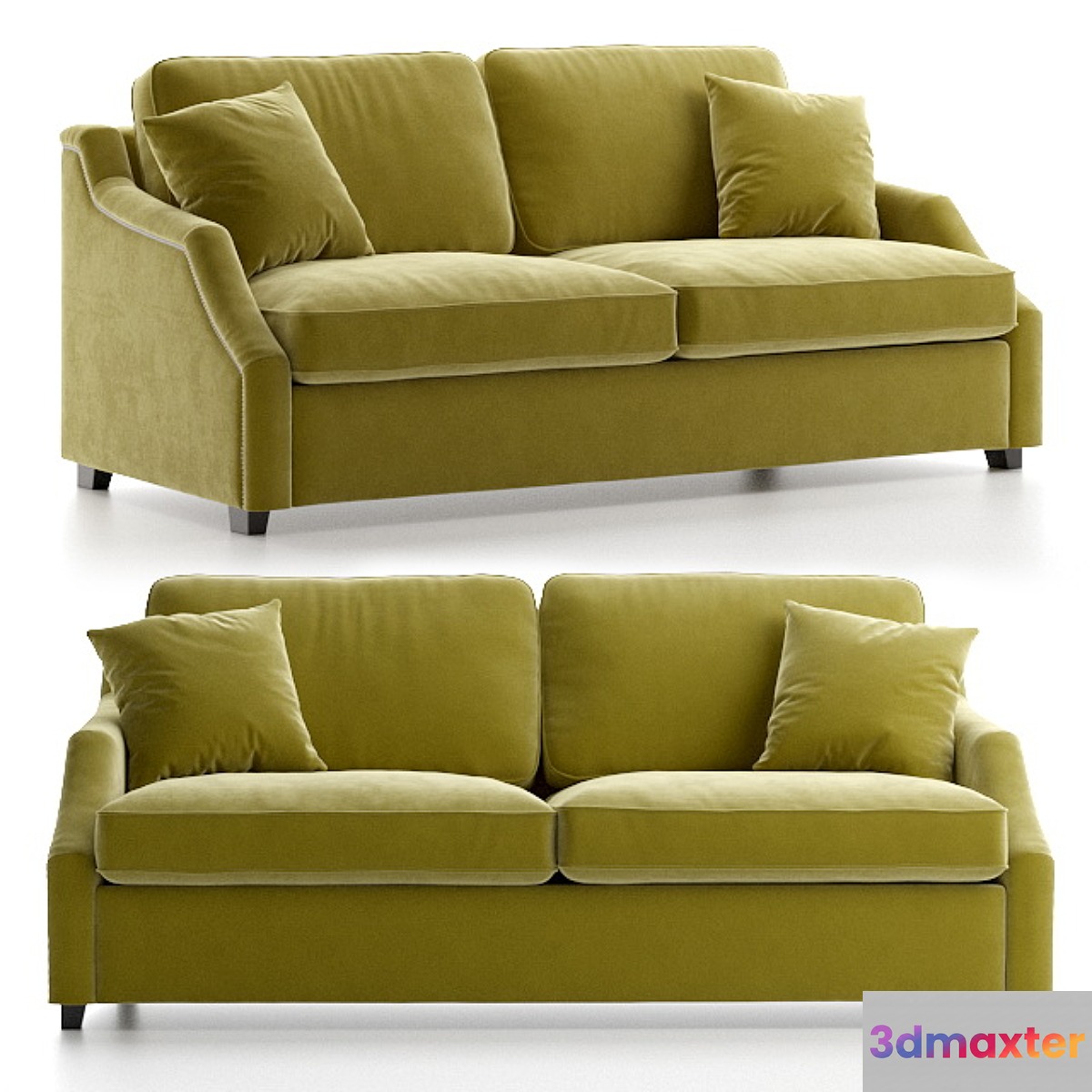 Sofa bed triple Windsor with molding