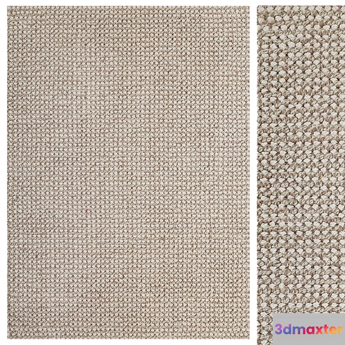 Elsie Wool & Jute Rug 3D Max