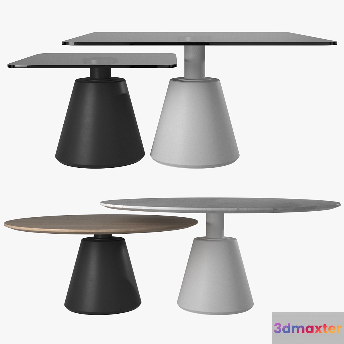Coffee table Madrid (BoConcept 4 pieces) 3D Max