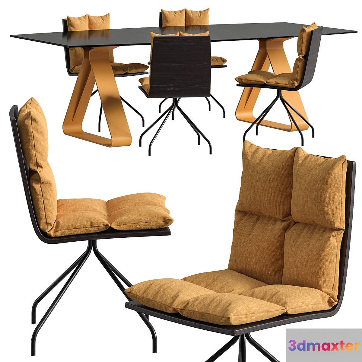 Ara B1 Chair and Stay Table by Dressy