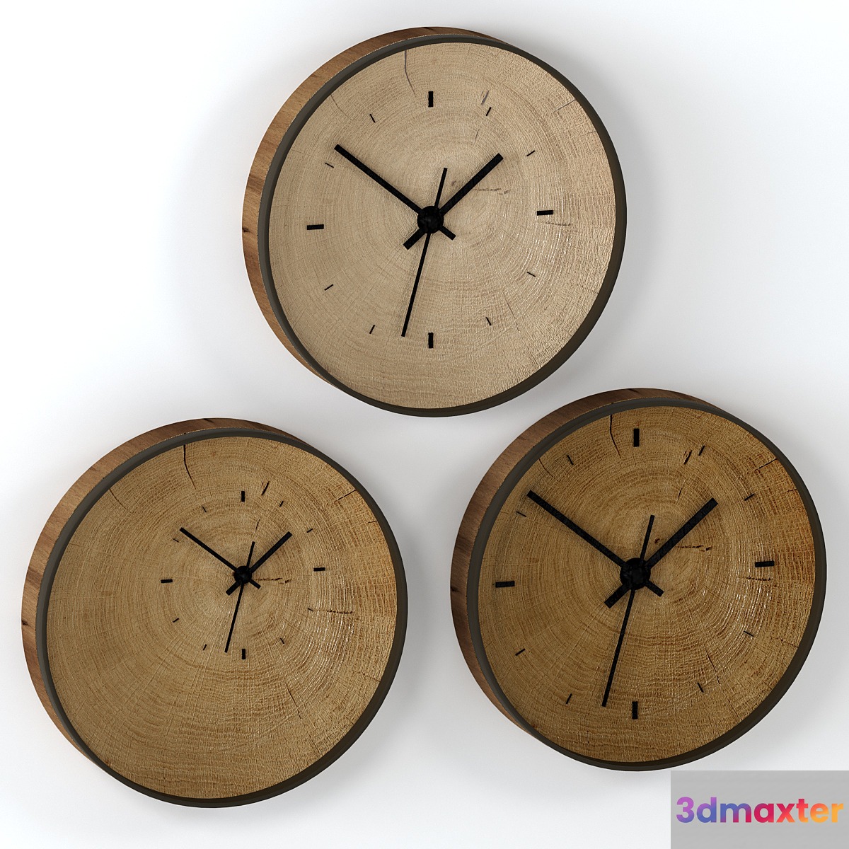 Wall clock made of slab.