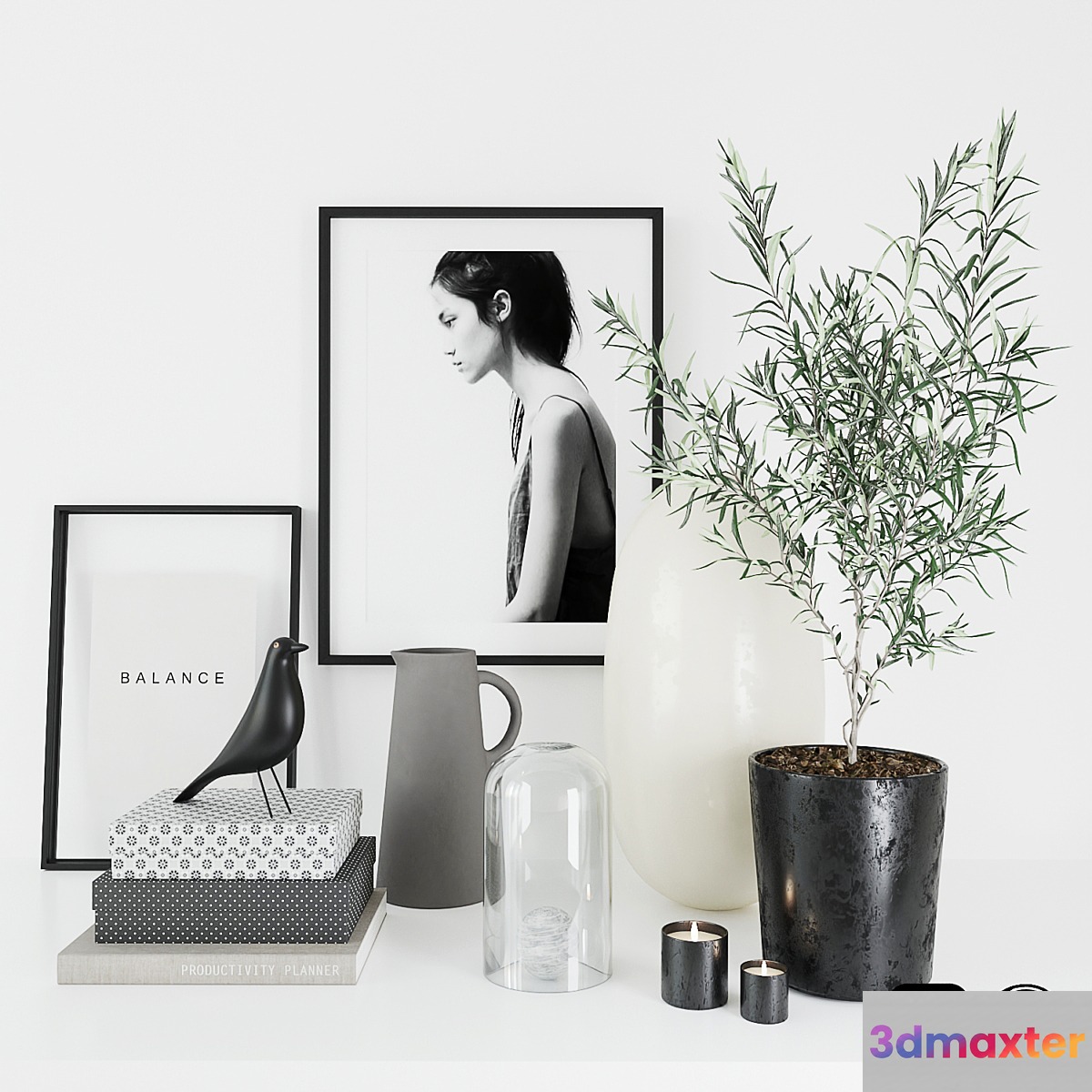 Set with olive tree - No.2