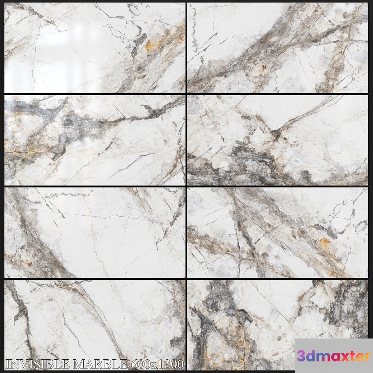 Yurtbay Seramik Invisible Marble Grey 600x1200 3D Max