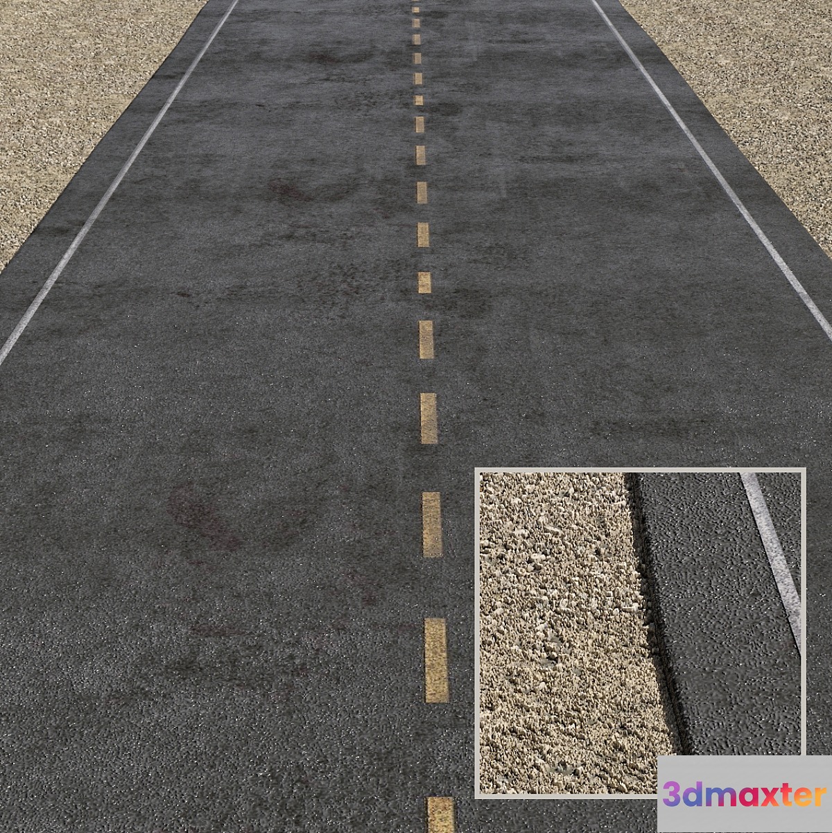 Road asphalt 3D Max