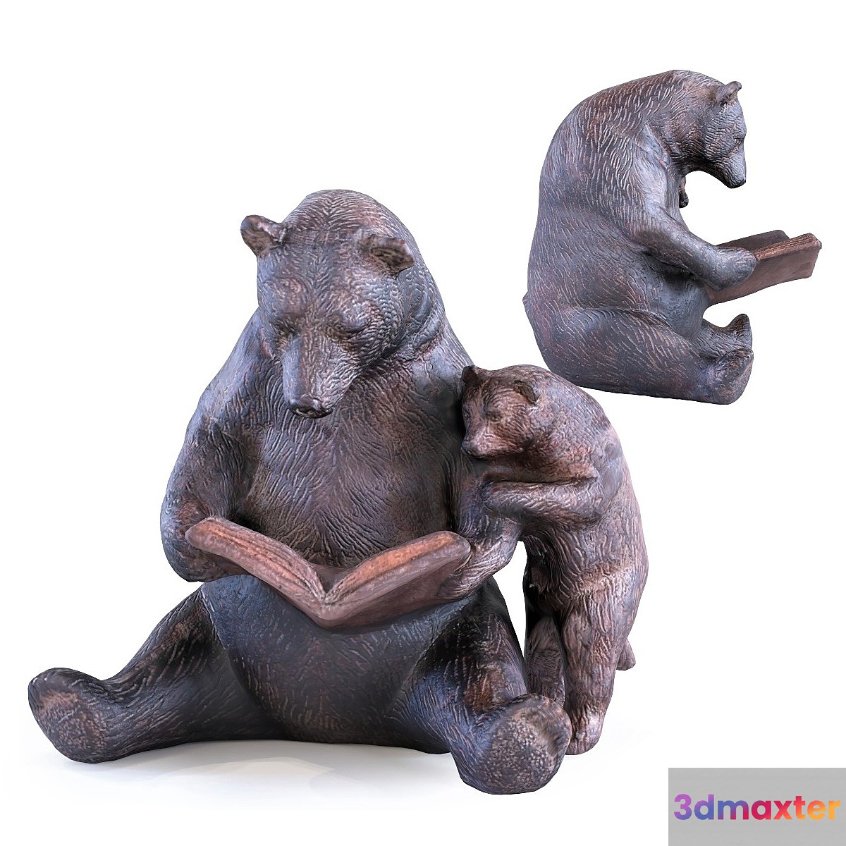 Deco Object Reading Bears 3D Max