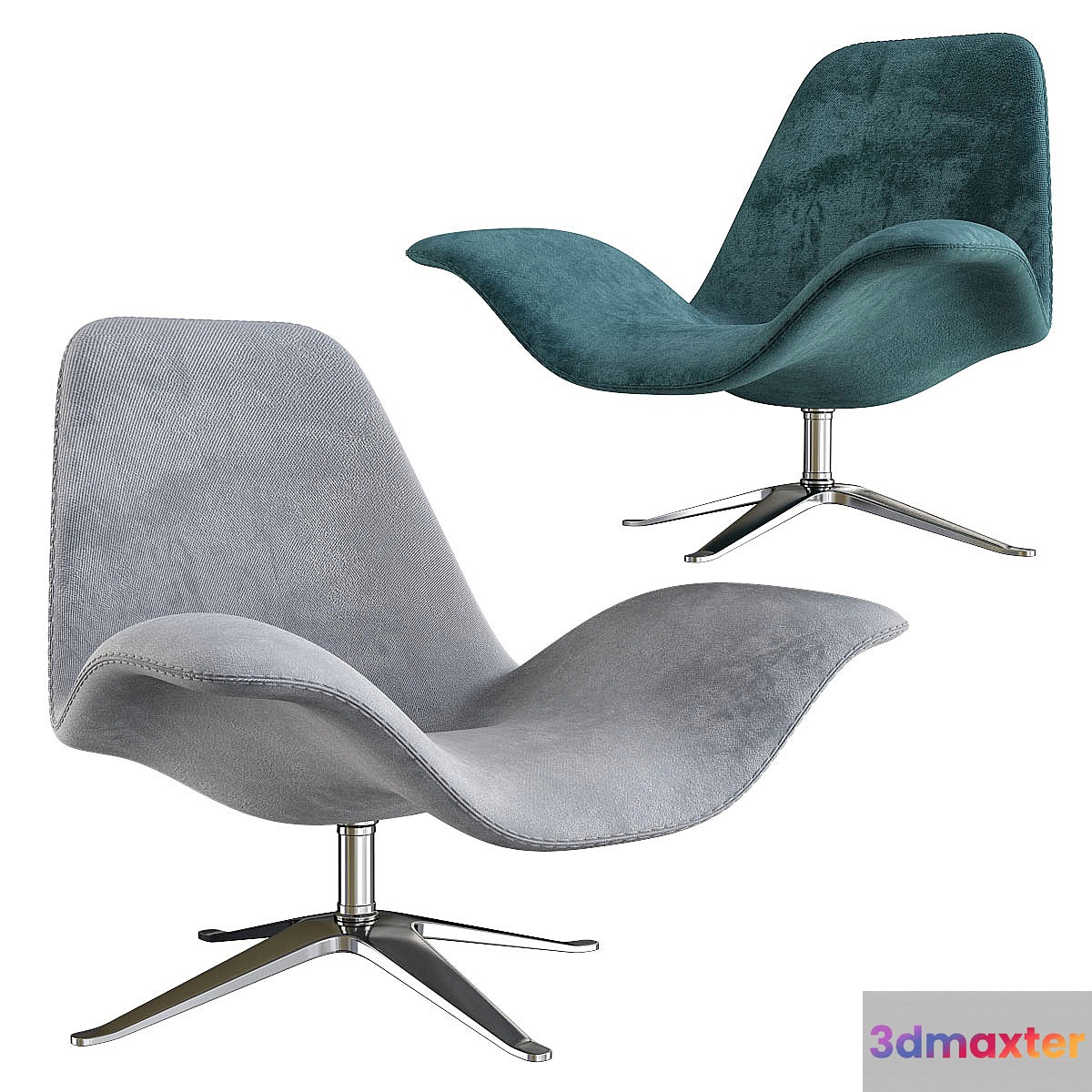 Concord Low Fabric Armchair 3D Max