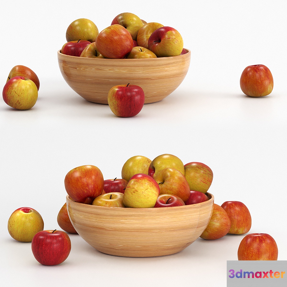 Apples in the bowl.