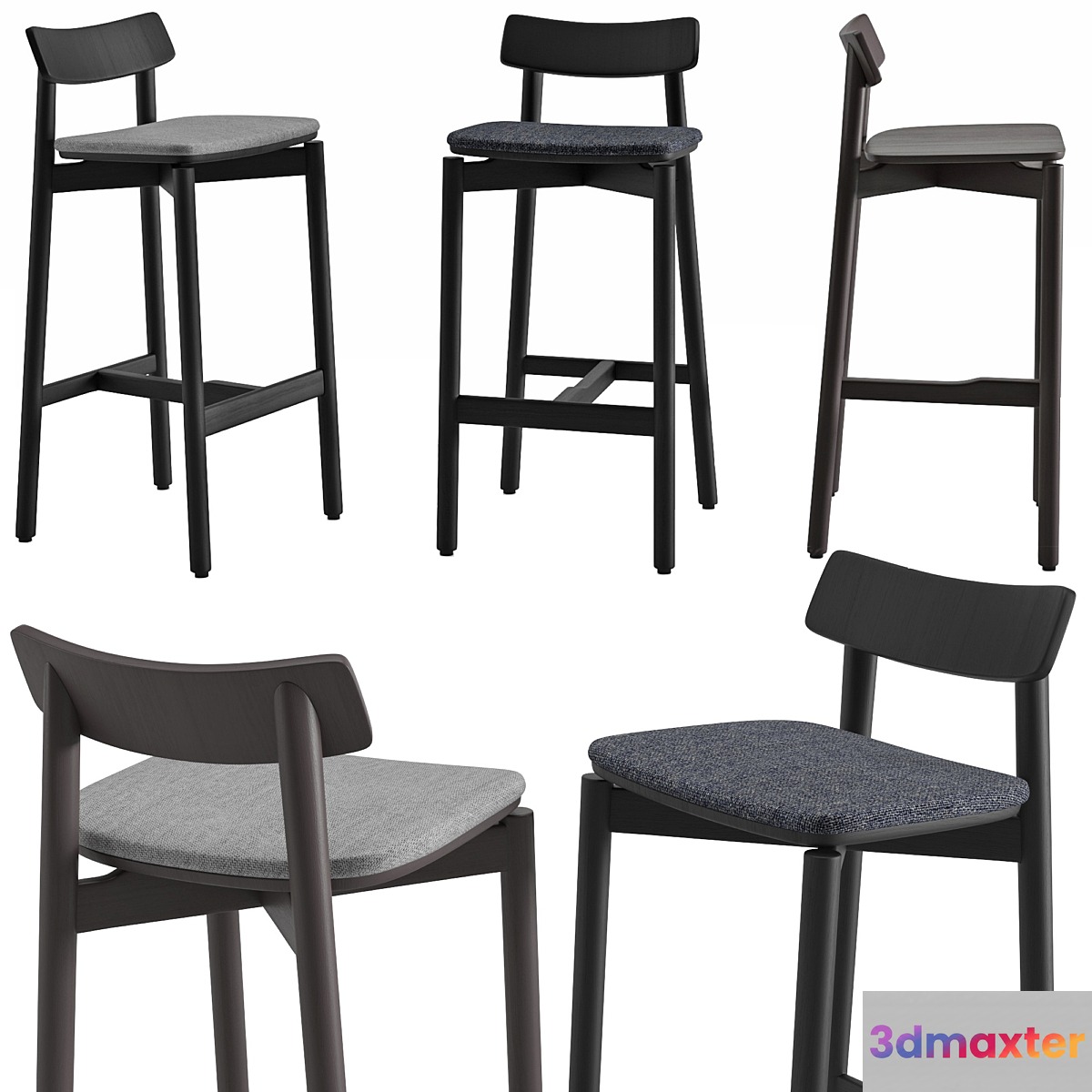 Bar Stool Rib 16 3D Max