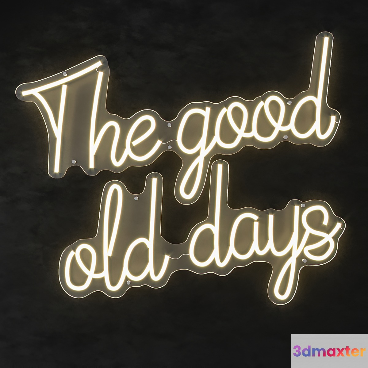 LED text the good old days eichholtz - No.2 3D Max