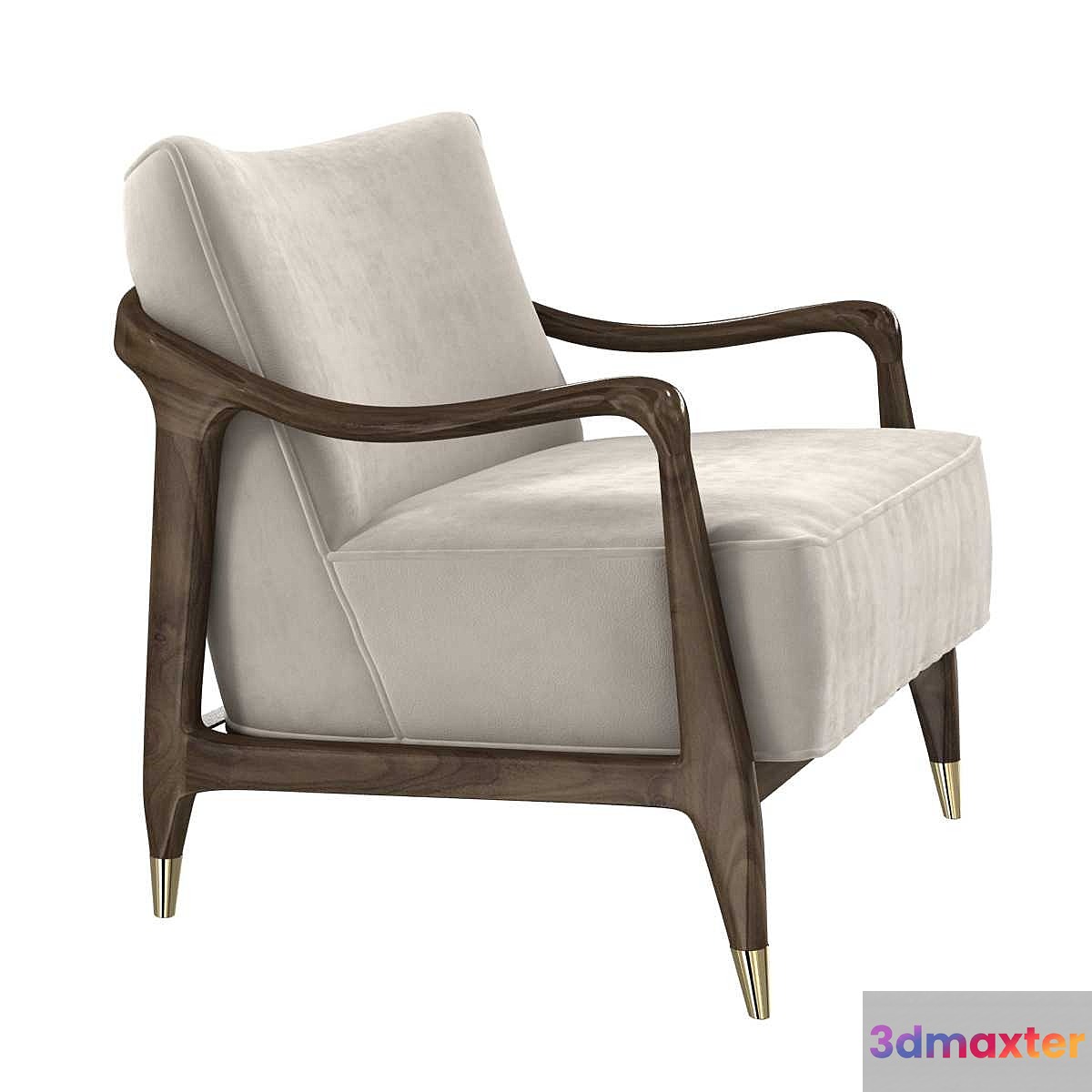 Midcentury Sculptural Gio Ponti Style Walnut Lounge Chairs 1950s - No.2
