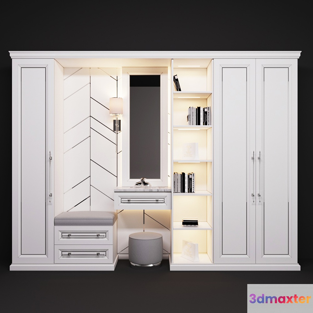 Wardrobe in the hallway 3D Max