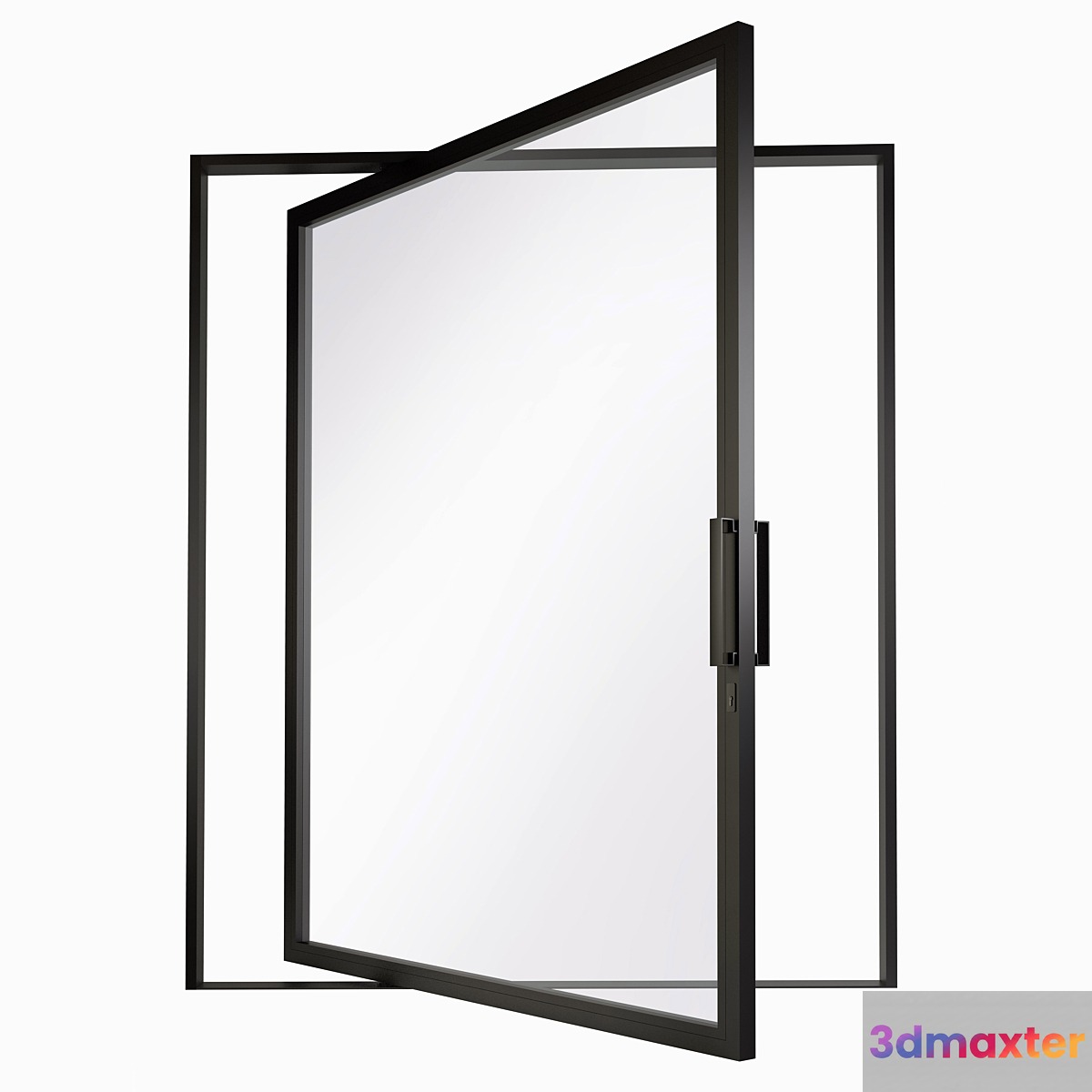 Aluminum pivot door 3D Max