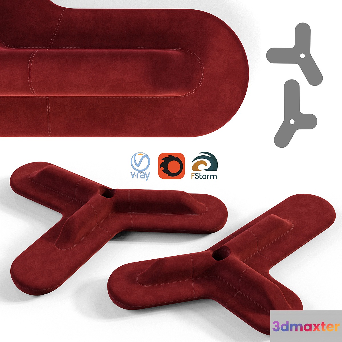 Lobby Sofa SET 2 3D Max